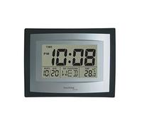TechnoLine WS 8004 Orologio al Quarzo, Argento/Nero, 22x3.5x17 cm