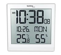 techno line WS 8015 Weiss Orologio Radio, Bianco, 22.3x2.5x22.3 cm