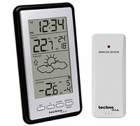 techno line WS 9130 Stazione Meteo, Argento/Nero