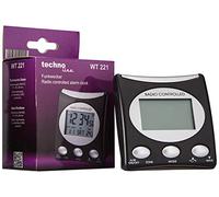 techno line WT 221 Schwarz Orologio Radio, Nero, 7.9x4.2x7.9 cm