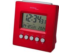 techno line WT 228 Rot Orologio Radio, Rosso Metallizzato, 7.7x4x7.8 cm