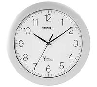 TechnoLine WT 8000 Silber Orologio da Parete Radio, Argento, 30x3x30 cm