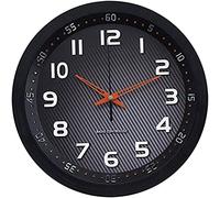 TechnoLine WT 8972 Orologio da Parete Radio, Metallo, Nero, 30x4.2x30 cm