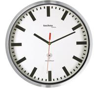 techno line WT 8990 Orologio da Parete Radio, Metallo, Argento, 30x5x30 cm