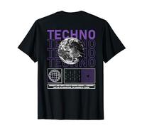 Techno Moon Raving Dark Techno Rave Hardtechno Maglietta