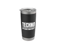Techno My Escape From RealityMusic Festival Rave Outfit Bicchiere termico in acciaio inox doppia parete