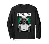 Techno Nun Techno Rave party Hardstyle Maglia a Manica