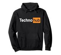 Techno Rave Party Musica Clubbing Regali - Felpa con Cappuccio Unisex - Adulto - Nero - Small - Hooded Sweatshirt