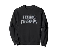 Techno Therapy Chrome Neo Tribal Y2K Rave Outfit EDM Felpa