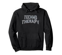 Techno Therapy Chrome Neo Tribal Y2K Rave Outfit EDM Felpa con Cappuccio