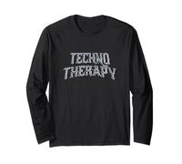 Techno Therapy Chrome Neo Tribal Y2K Rave Outfit EDM Maglia a Manica