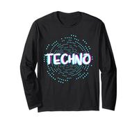 Techno Tshirt,Rave Tshirt,Technoparty,Techno Rave Maglia a Manica