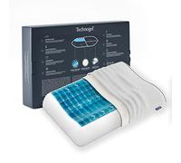 Technogel New Generation Original Anatomic - Cuscino ortopedico per cervicale, antibatterico, in gel HWS per dormire sulla schiena e sul fianco, con federa 09 cm di altezza