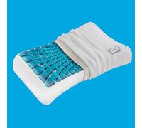 Technogel Lussuoso cuscino rinfrescante in gel, sollievo dal dolore al collo e alle spalle, 2 altezze, forma della colonna cervicale, quantità extra di gel, base in memory foam, per dormire fresco,