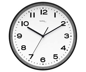 Technoline Orologio analogico da parete radio WT8500 nero/bianco, plastica, diametro 30 cm
