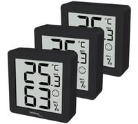 Technoline Set di 3 termometro, igrometro extra piccolo, supporto magnetico, 3 x WS9425 in confezione