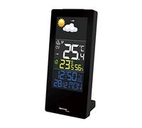 Technoline WS 6446 - Stazione Meteo Radio con sensore Esterno, termometro Digitale, per Interni ed Esterni, umidità con previsioni Meteo, Pressione atmosferica, visualizzazione a Colori, Sveglia