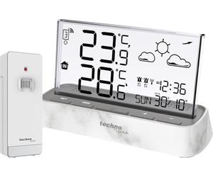 Technoline WS6782 - L'elegante stazione meteo wireless con display trasparente, temperatura interna e temperatura esterna e previsioni meteo precise