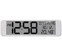 Technoline WS8120 - Orologio da parete radio digitale, indicatore di temperatura e umidità, 44 cm