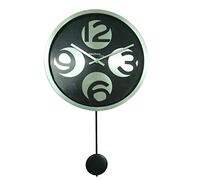 TechnoLine WT 1030 Orologio da Parete, Metallo, Nero/Argento, 30x4.3x30 cm