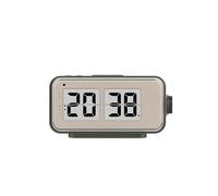 technoline WT270 - Sveglia retrò DCF77 con funzione Flip Clock Design, 2 allarmi con snooze, indicatore della temperatura interna, calendario, retroilluminazione e luce notturna, funzionamento a