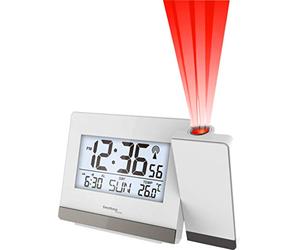 technoline WT538w - Sveglia radio per proiezione, 15 cm x 9 cm x 1,5 cm, colore: Bianco