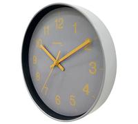 Technoline WT7525 - Orologio da parete analogico senza ticchettio, al quarzo, 25 cm, colore: Argento/Grigio
