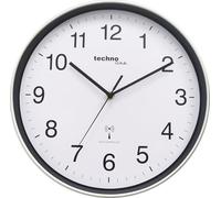 Technoline WT8030 - Orologio da parete con radio, colore: argento, 30 x 30 x 4,3 cm