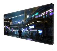 Technology block mouse pad, mousepad XXL - Animemousepad - sewn edge - anti slip base - suitable for gamingmousepad, office, computer keyboard pad, 90 × 40cm