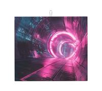 Technology Tunnel - Tappetino scolapiatti da cucina, decorativo, resistente e lavabile, super assorbente, antiscivolo, 40,6 x 45,7 cm