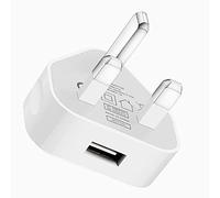 TECHNOPLAY Adattatore per caricatore di rete UK a 3 pin - 1 AMP 1000 mAh caricabatterie da parete USB ad alta velocità compatibile con iPhone, iPad, iPod, Samsung Galaxy Tab, Huawei tablet e altri