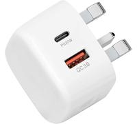 TECHNOPLAY Caricatore da parete USB C PD 20W Caricabatterie rapido Doppia porta Compatibile con iPhone 16/15/14 Pro/14 Pro Max/13/13 Pro/13 Pro Max/12/12 Pro Max/11 Pro/iPad/Samsung/Oneplus/huawei/htc