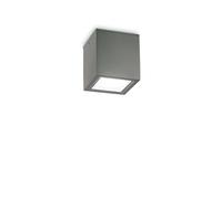 Plafoniera antracite da esterno Ideal Lux 251554 TECHO SMALL GU10 LED IP54 lampada soffitto moderna