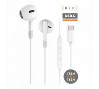 TechOneTech ear Tech Hip Cuffie intrauricolari USB-C - Microfono integrato - Assistente vocale - Cavo da 1,20 m NEW