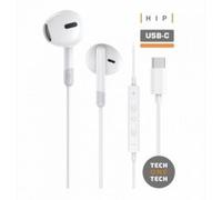 TechOneTech ear Tech Hip Cuffie intrauricolari USB-C - Microfono integrato - Assistente vocale - Cavo da 120 m