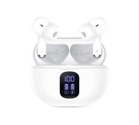 TECHPROTECT UltraBoost TWS Pro G2 - Bluetooth 5.4, Riduzione del rumore durante le chiamate AURICOLARI WIRELESS, Bianco