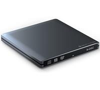 techPulse120 Portable USB 3.0 DVD e CD Masterizzatore M-Disc Drive Ultra Slim Alluminio Grigio Superdrive Portatile Esterno per Computer PC Notebook Ultrabook Netbook Windows