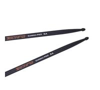 Techra Drumsticks - Carbon Pro 5A | Bacchette per Batteria in Fibra di Carbonio | Anti-Vibrazione, Perfetto Bilanciamento e Grip Sicuro