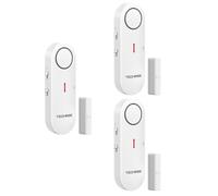 TechRise Allarme Casa Senza Fili Allarme Antifurto Sensore Allarme Porta, 3 Impostazioni Volume Antifurto Casa Con Campanello, Installazione Rapida Per Casa/Appartamento/Garage (3 PCS)