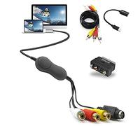 TechSide Convertitore VHS Analogico Digitale Full Mac/PC 2025 contatti Dorati | Compatibile MacOs Monterey Big Sur Catalina + Windows 11 | USB Type C Video Grabber Capture Converti Vecchie VHS