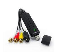 TechSide Convertitore VHS contatti Dorati | Analogico Digitale | Compatibile con Windows 11 + Nuovo Software 2024 | USB 2.0 Audio/Video Grabber Capture| Converti in Formato Digitale Le Vecchie VHS