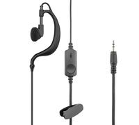 TechSide Microfono Auricolare Avvolgente a 1 pin 2.5 mm | Per Radio ricetrasmittenti | Compatibile con TS-T3 Motorola T62 T82 T92 T80 T81 H2O T82 Extreme Extreme | Outdoor Trekking Sicurezza SoftAir