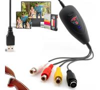 TechSide Video Grabber VHS 2026 | Convertitore analogico digitale | USB 2.0 PC Converter Hi8 DVD Compatibile Windows 11/10 Linux Mac | Nuovo Software 1080p | Cattura Videocassette in Formato MPEG MP4