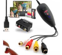 TechSide Video Grabber VHS 2026 Scart | Convertitore analogico digitale | USB PC Converter Hi8 DVD Compatibile Windows 11/10 Linux Mac | Nuovo Software 1080p | Cattura Videocassette Formato MP4