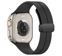 Techsuit - Cinturino di ricambio - Apple Watch 1 / 2 / 3 / 4 / 5 / 6 / 7 / 8 / 9 / SE / SE 2 / Ultra / Ultra 2 (42 / 44 / 45 / 49mm) - Nero