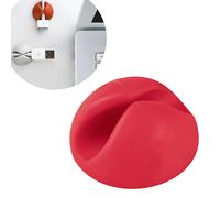 Techsuit - organizer per cavi in silicone - 1 slot - Rosso