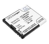 TECHTEK Batteria 1000mAh compatibile con [Nokia] 701, C7, C7-00, N85, N86, T7, X7, X7-00, per [Dr.Tech] IP-88, per [Fly] IQ4405, IQ4413, per [Explay] Q232, Q233 sostituisce BL-5K, BL7203