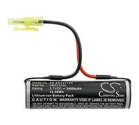 TECHTEK Batteria 3400mAh compatibile con [Shark] Cordless Rechargeable Hard Floor Sweeper V3700UK, V3700 Type 1, V3700UK Type 1 sostituisce XBAT3700