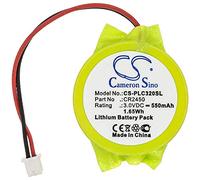 TECHTEK Batteria 550mAh compatibile con [Panasonic] FP-X series controllers, GT32 display, GT32M display, GT32T sostituisce AFPX-BATT, CR2450 FBA