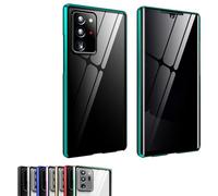 Techterio for Samsung Ultra Privacy Case, Techterio Privacy Case for Samsung S22/23/24 Ultra, 360° Double-Sided Anti Peeping Magnetic Tempered Glass Phone Case (S25U,Green)